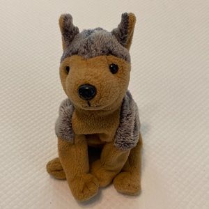 Ty Beanie Baby Brown Gray Sarge German Shepherd Dog Collectible Stuffed Animal